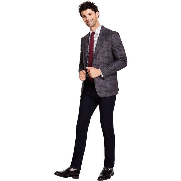 bar III Mens Slim Fit Knit Sport Two Button Blazer Jacket NWT